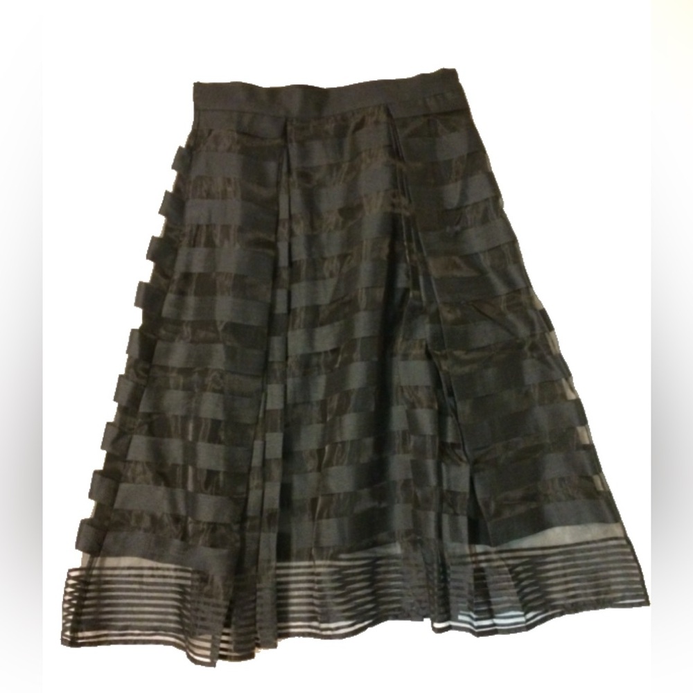 Black striped skirt